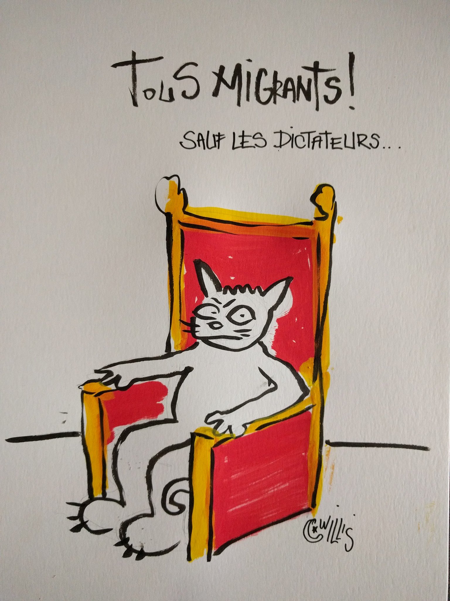 Dessin de Willis from Tunis, réalisé en direct pendant les conférences