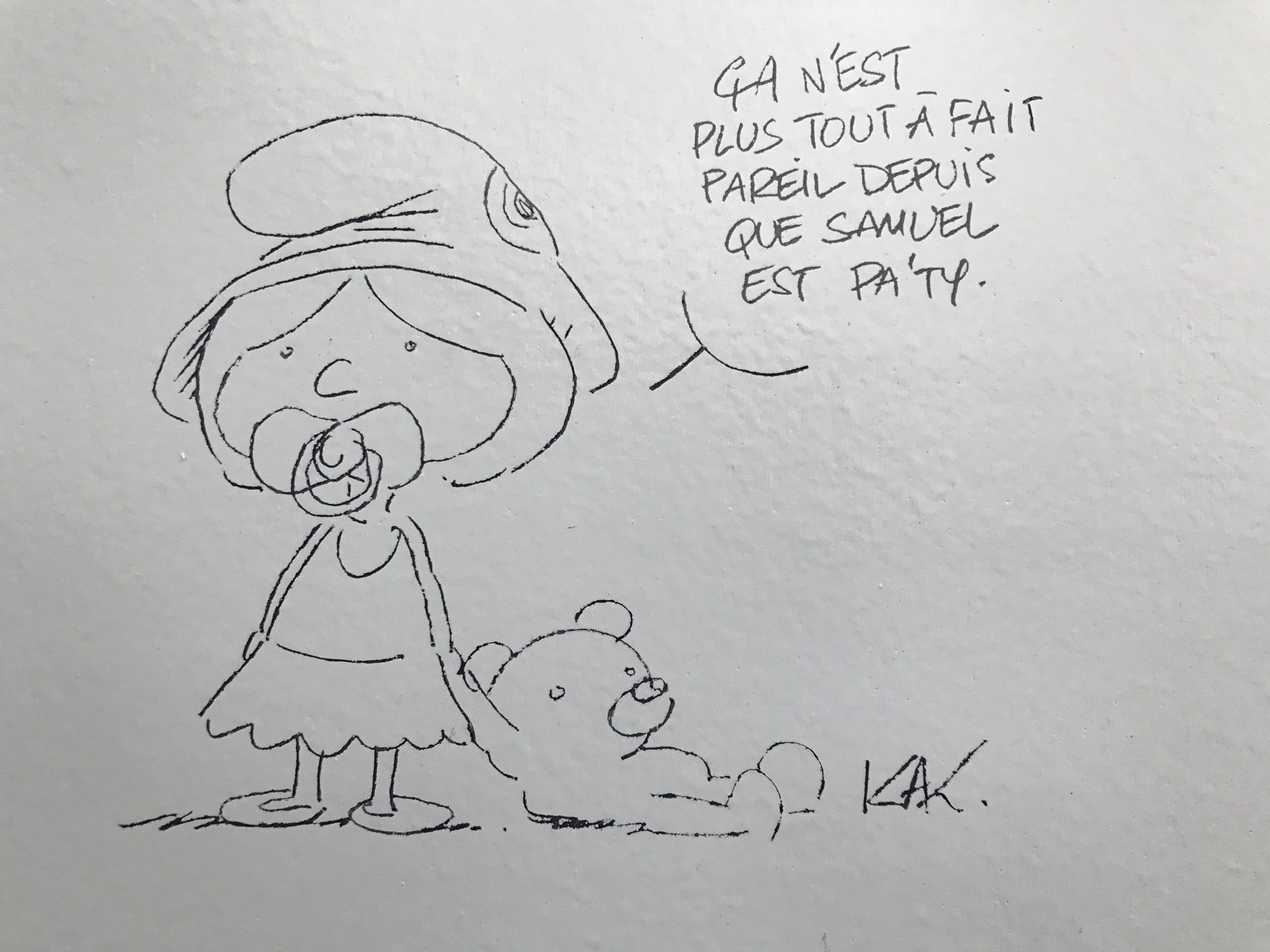 Dessin de Kak en hommage à Samuel Paty